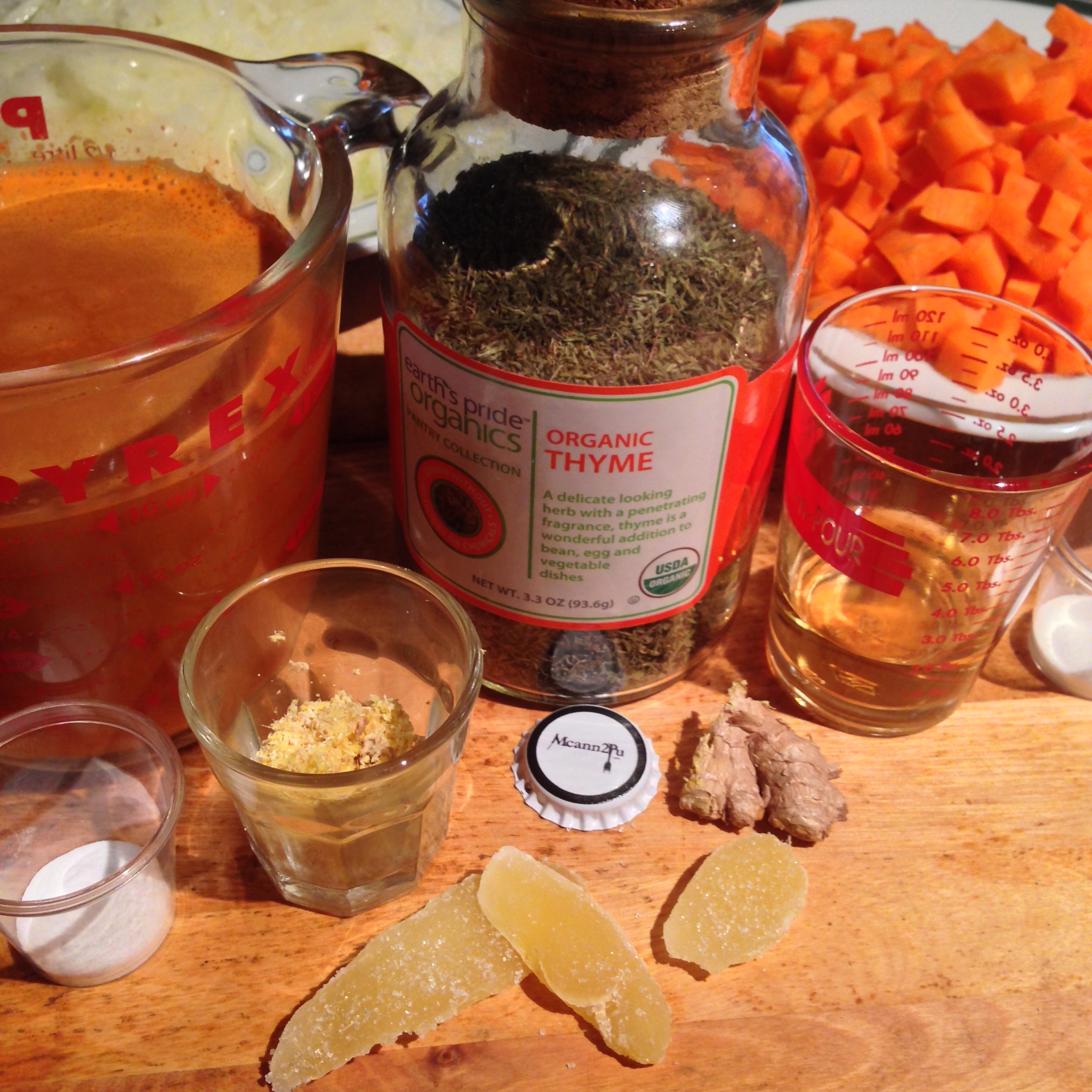 Ginger Carrot Soup Prep.