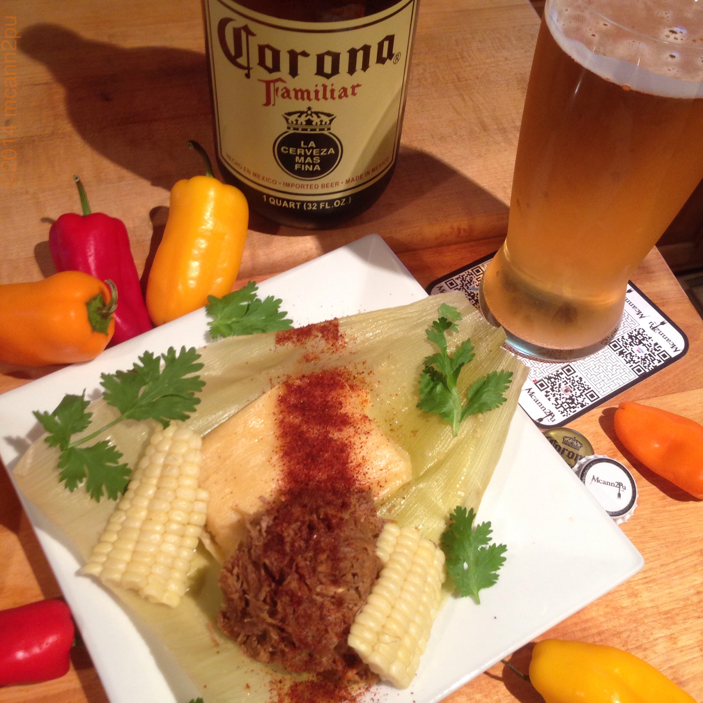 Carnitas with Fresh Corn Tamales