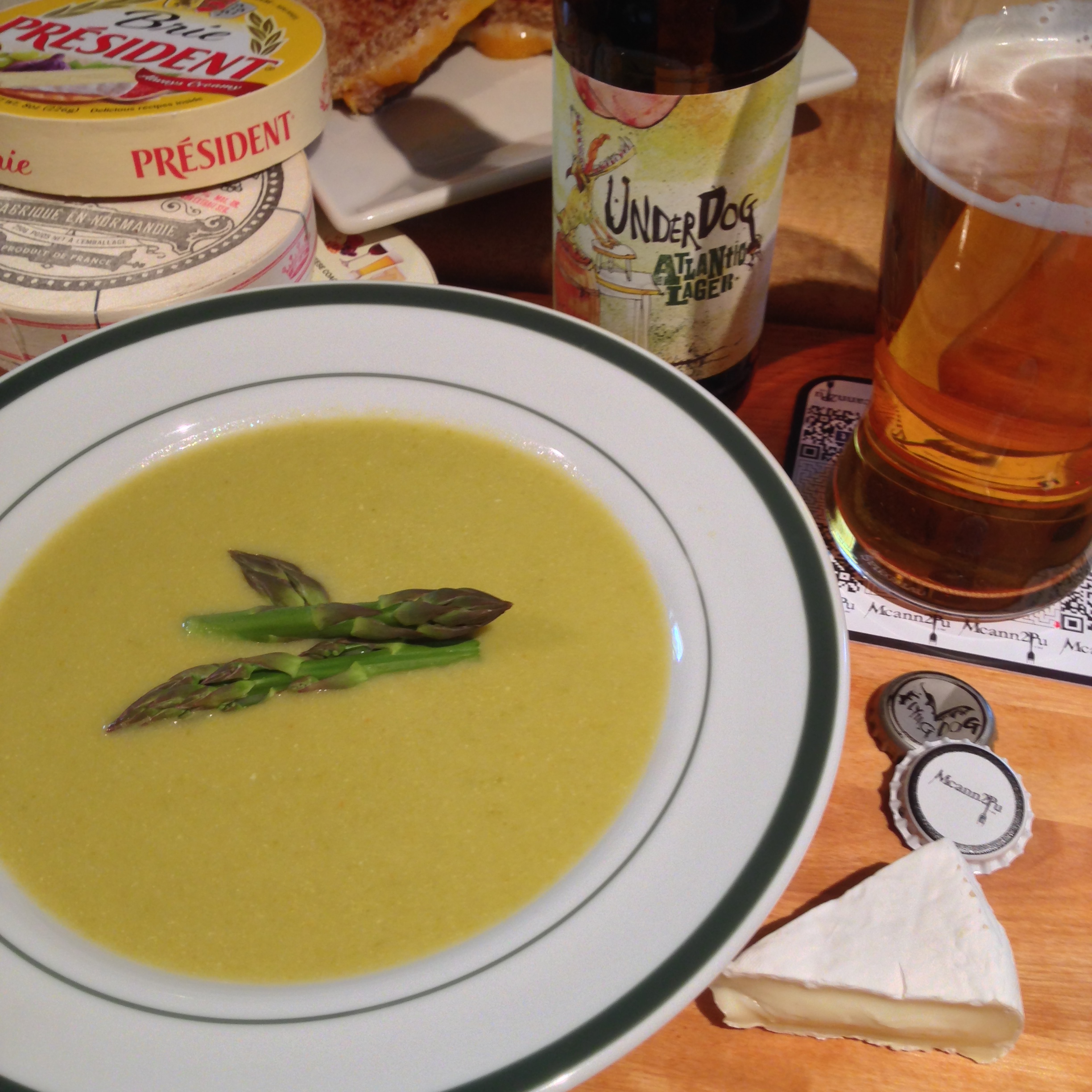 Asparagus and Brie Soup