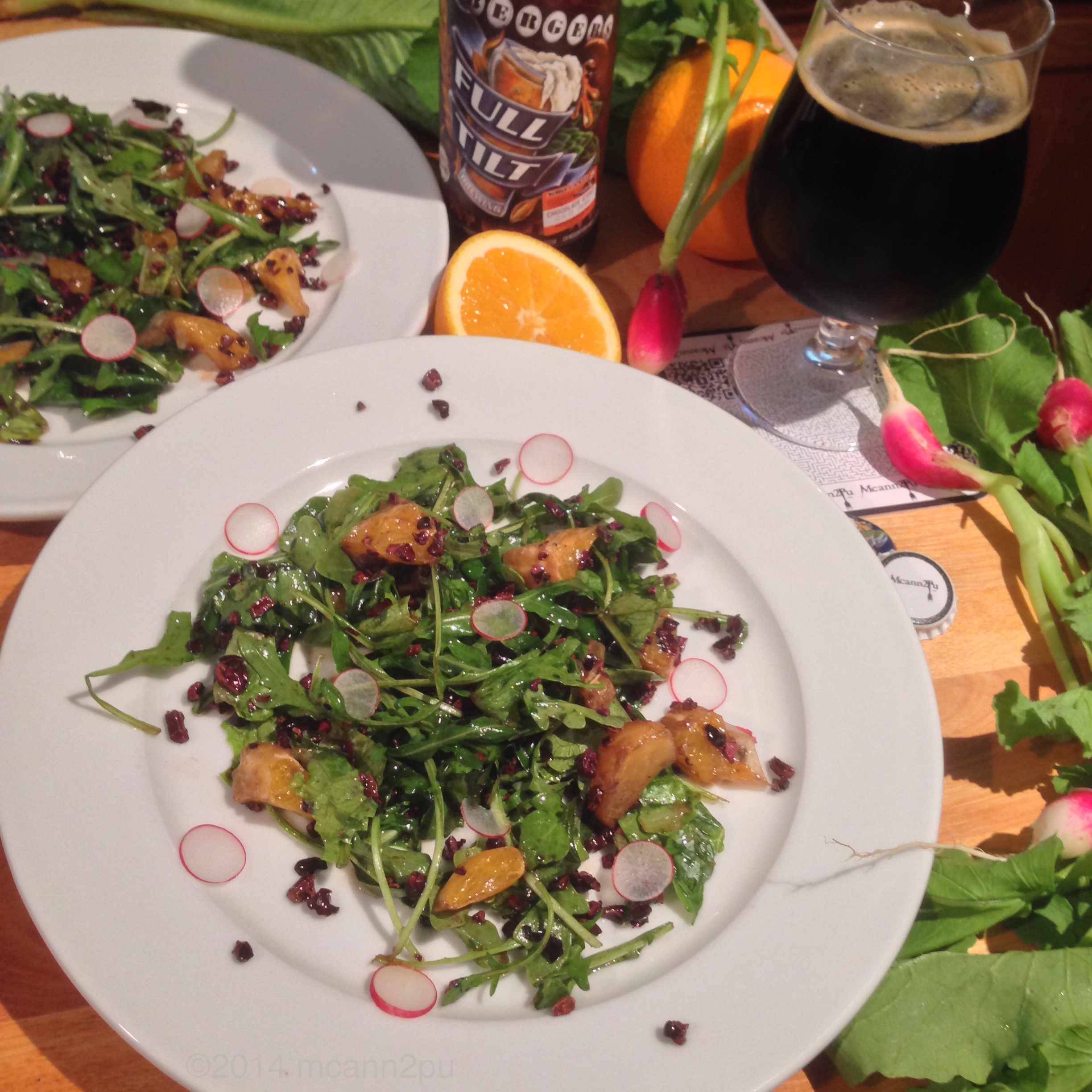 Cocao Nib Salad with Cocoa Balsamic Vinaigrette