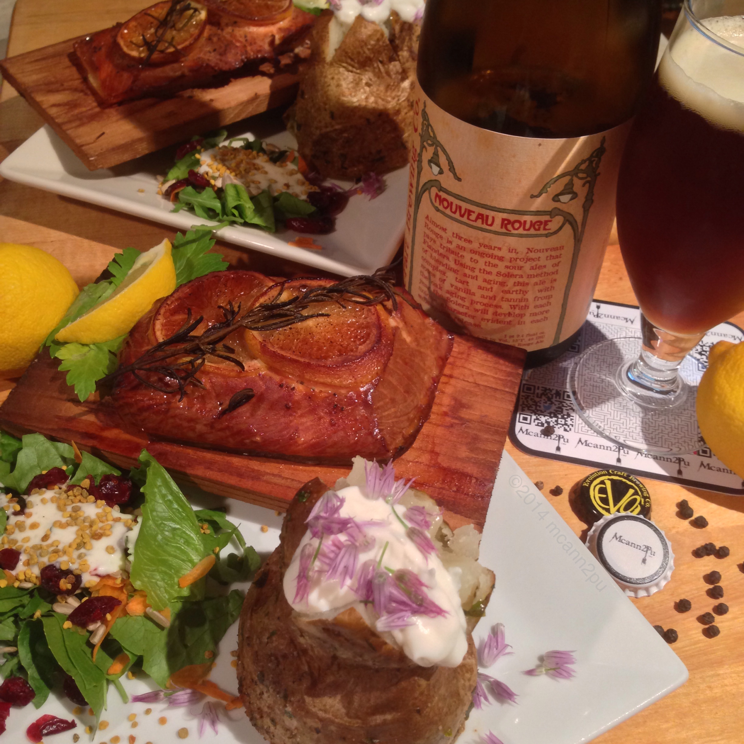 Cedar Plank Smoked Lemon and Black Pepper Salmon