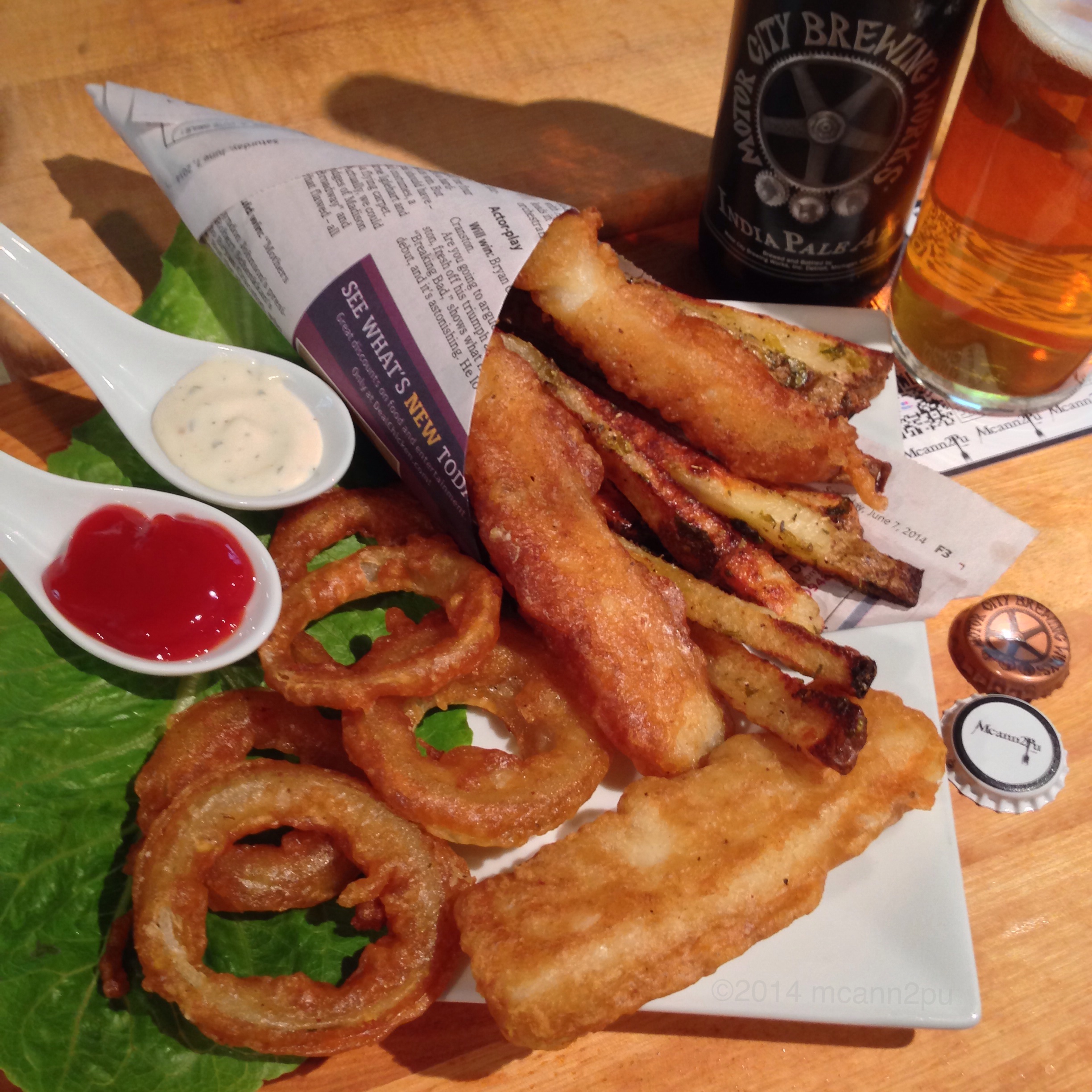  Fish and Chips with Onion Rings