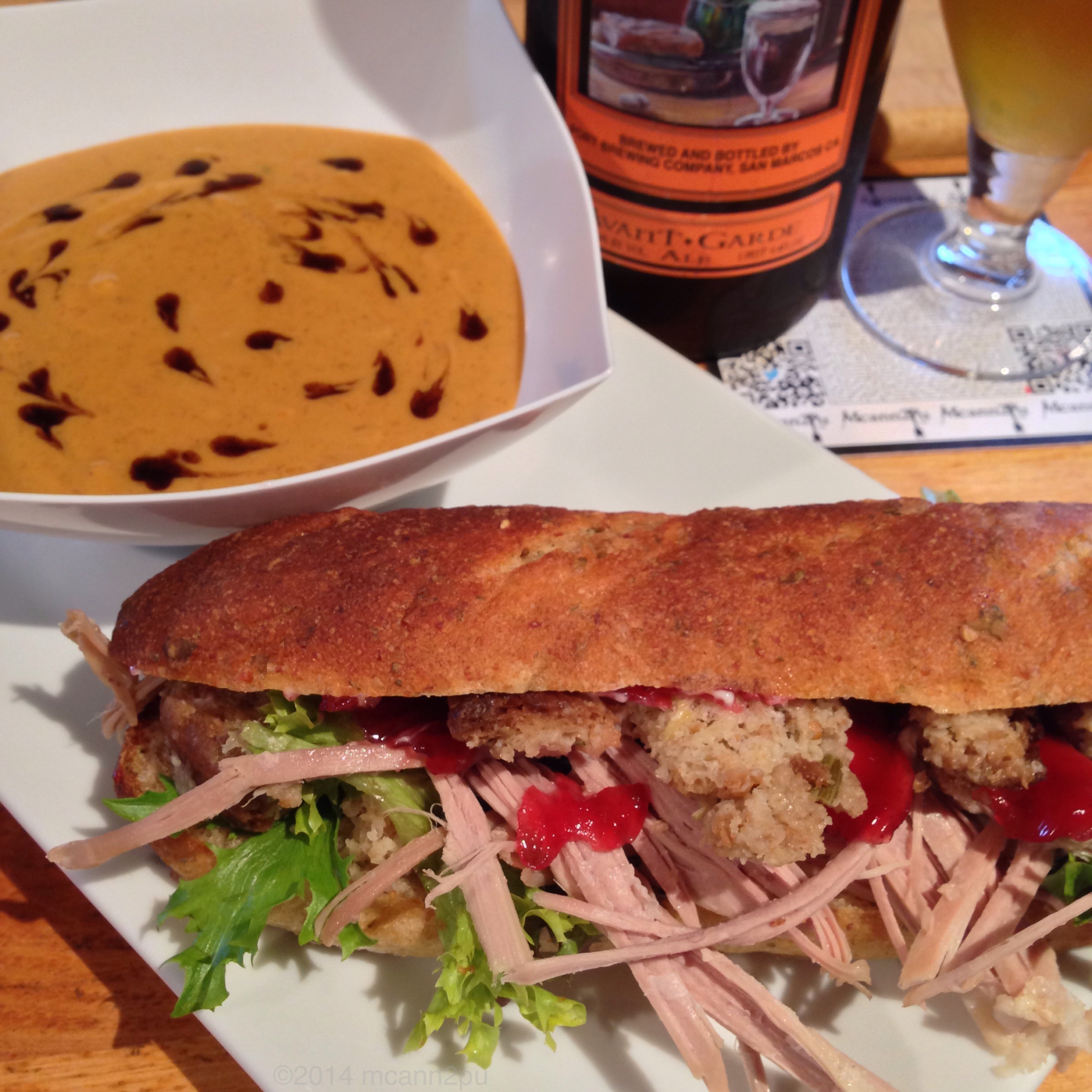 Bobbie Sandwich and Spiced Butternut Bisque Soup for Thanksgiving