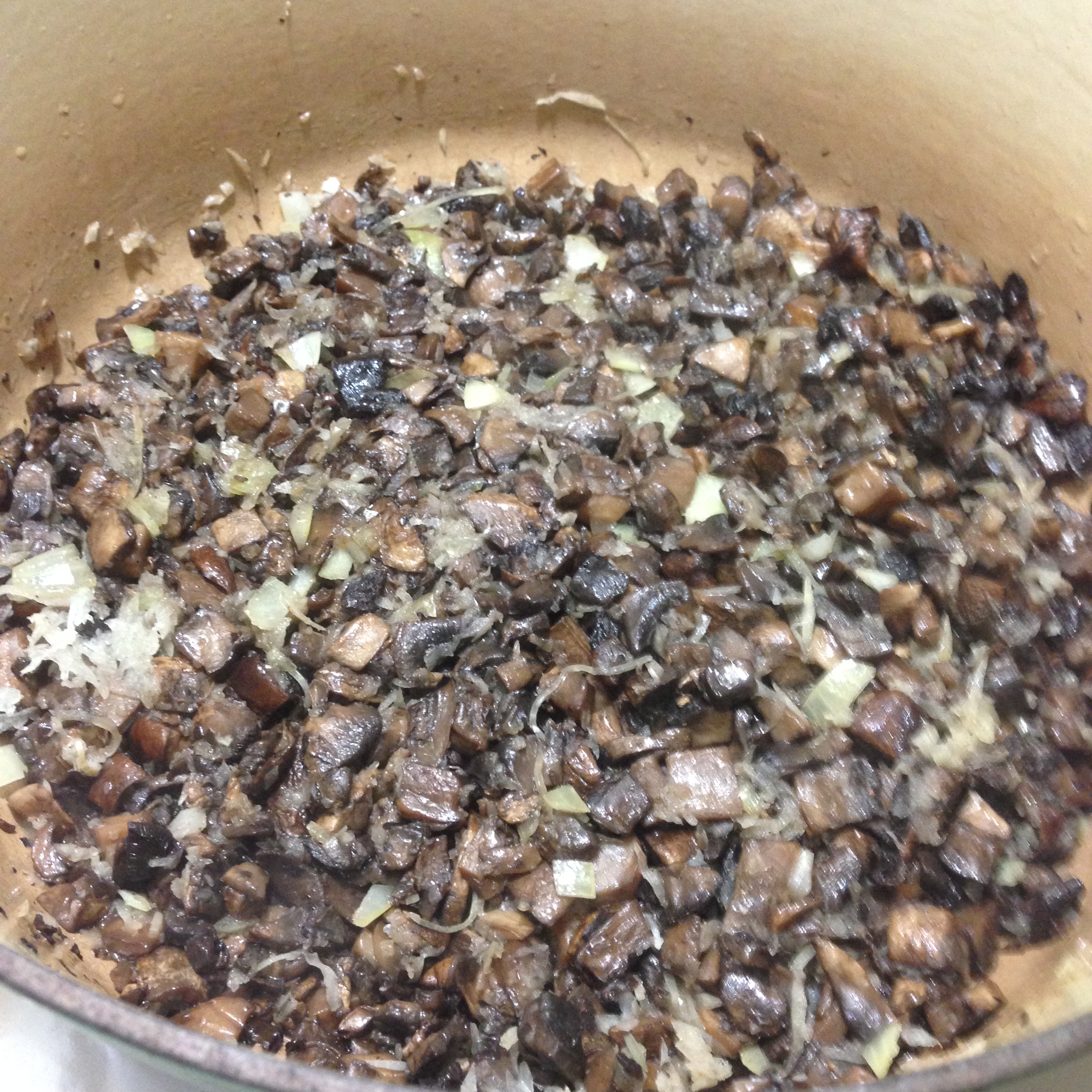 Mushroom Bisque Soup Prep