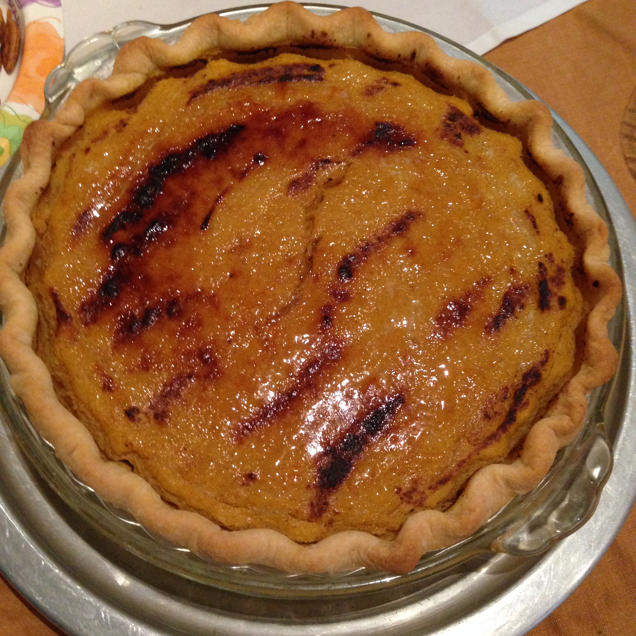 Bruleed Maple Pumpkin Pie