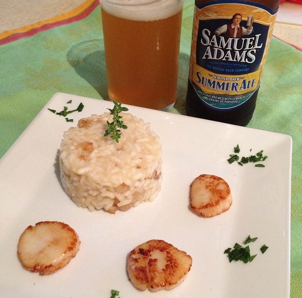 Seared Scallops with Shrimp Risotto