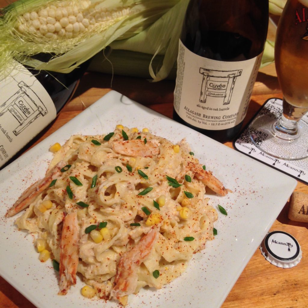 Home made Corn & Crab Pasta.