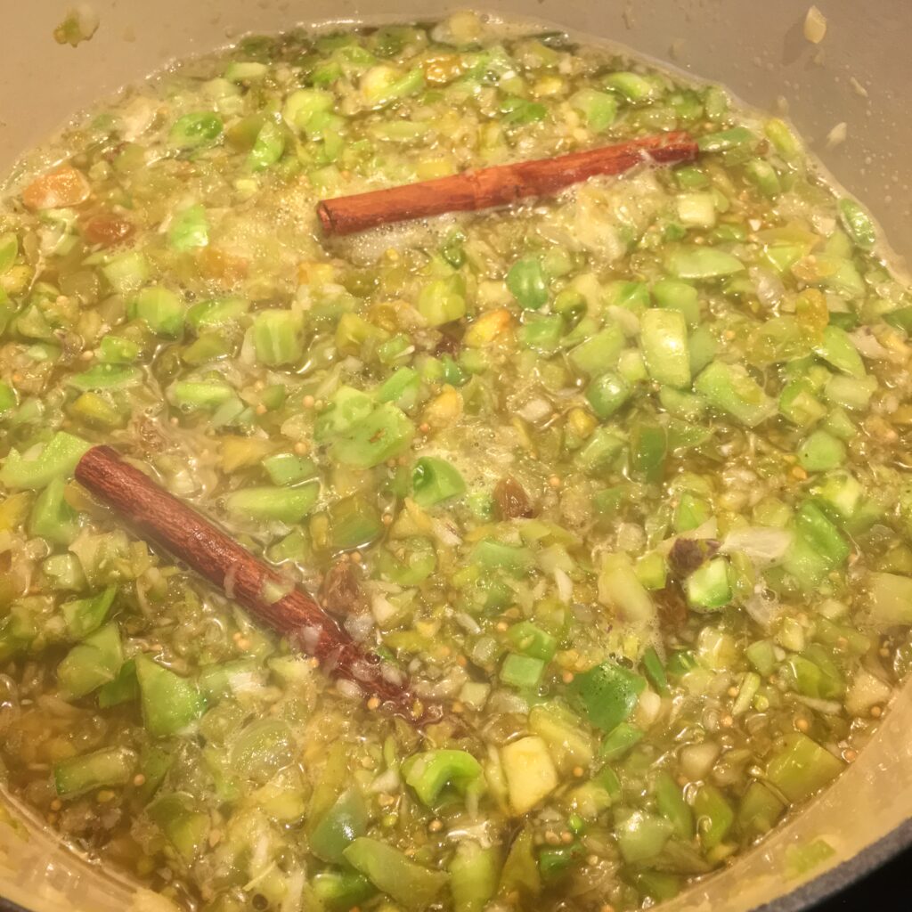 cooking green tomato relish